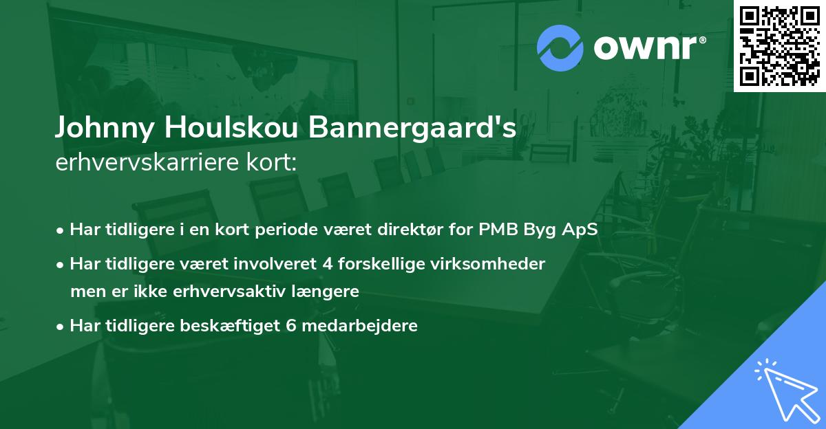 Johnny Houlskou Bannergaard's erhvervskarriere kort