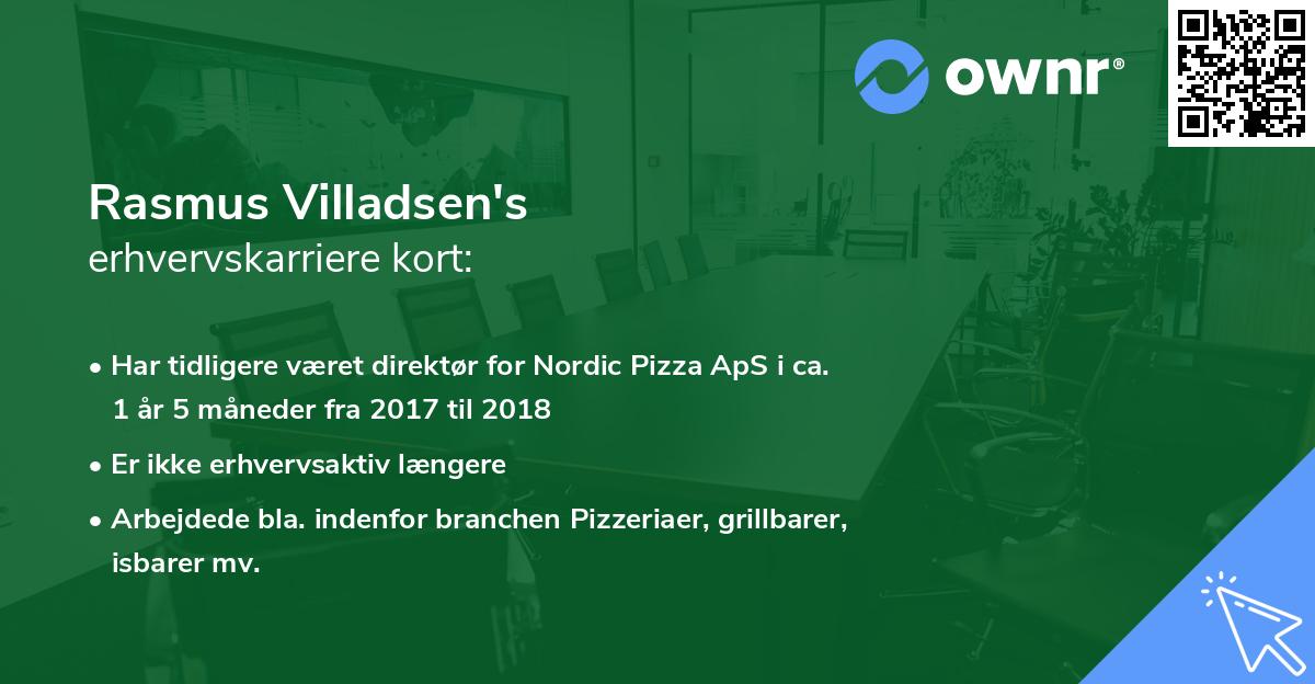 Rasmus Villadsen's erhvervskarriere kort