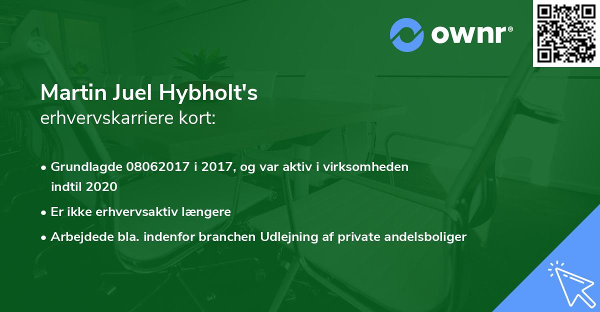 Martin Juel Hybholt's erhvervskarriere kort