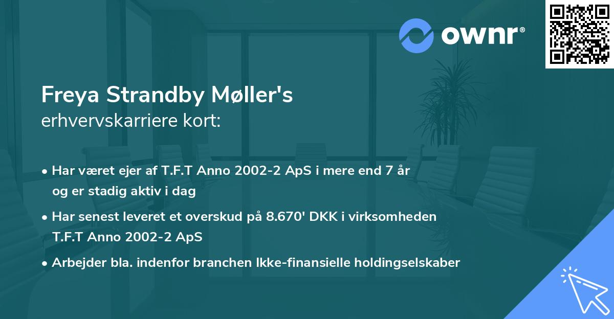 Freya Strandby Møller's erhvervskarriere kort