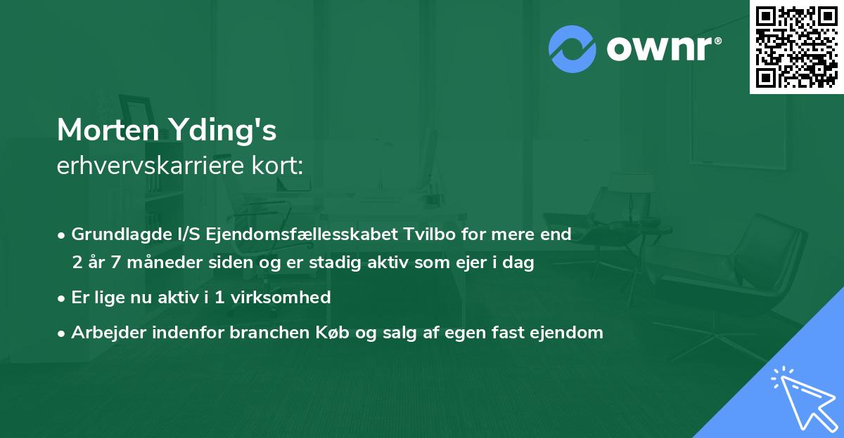 Morten Yding's erhvervskarriere kort
