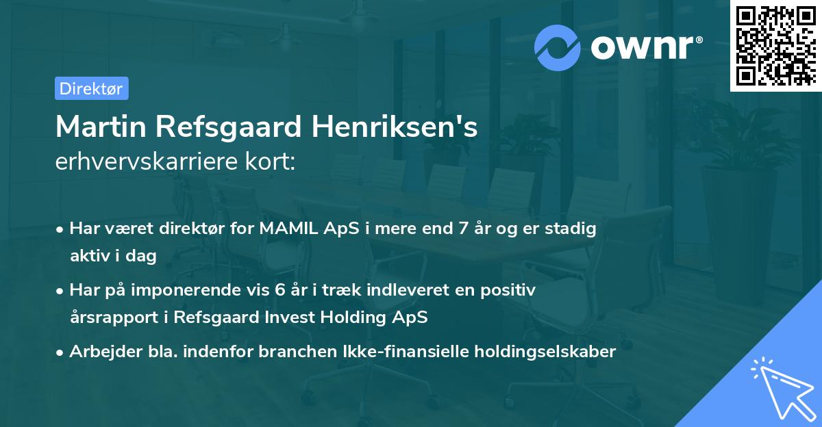 Martin Refsgaard Henriksen's erhvervskarriere kort