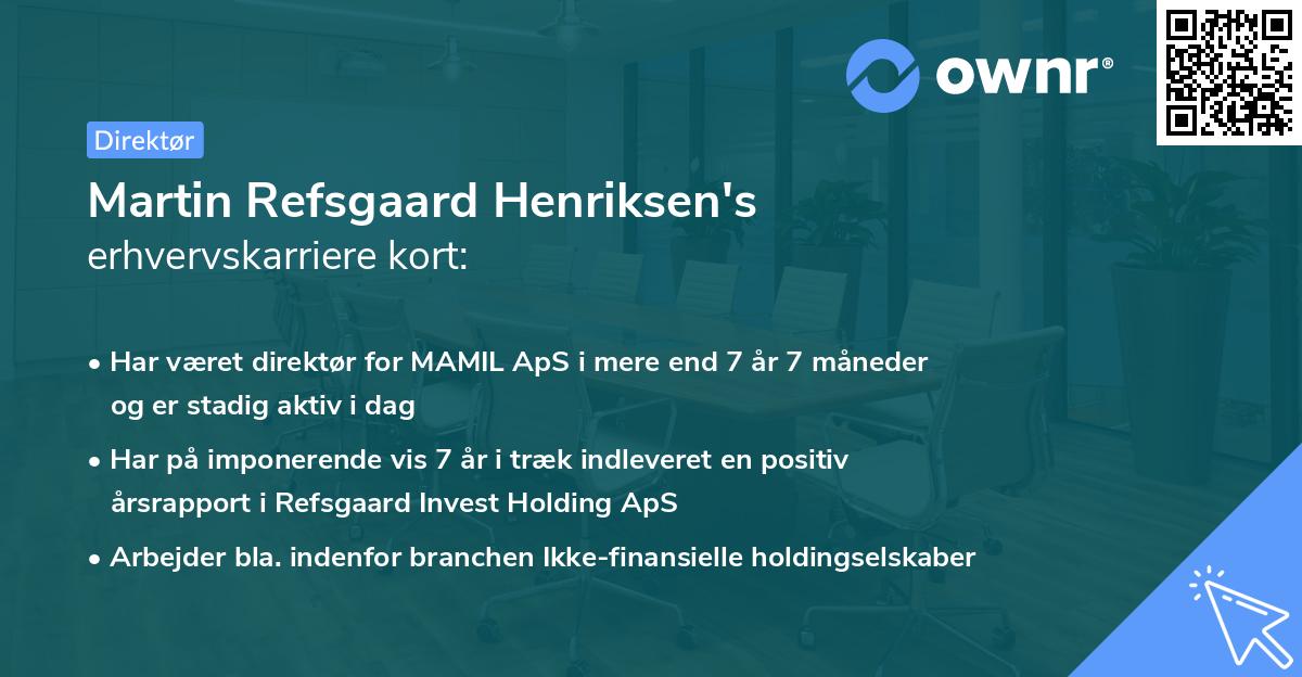 Martin Refsgaard Henriksen's erhvervskarriere kort