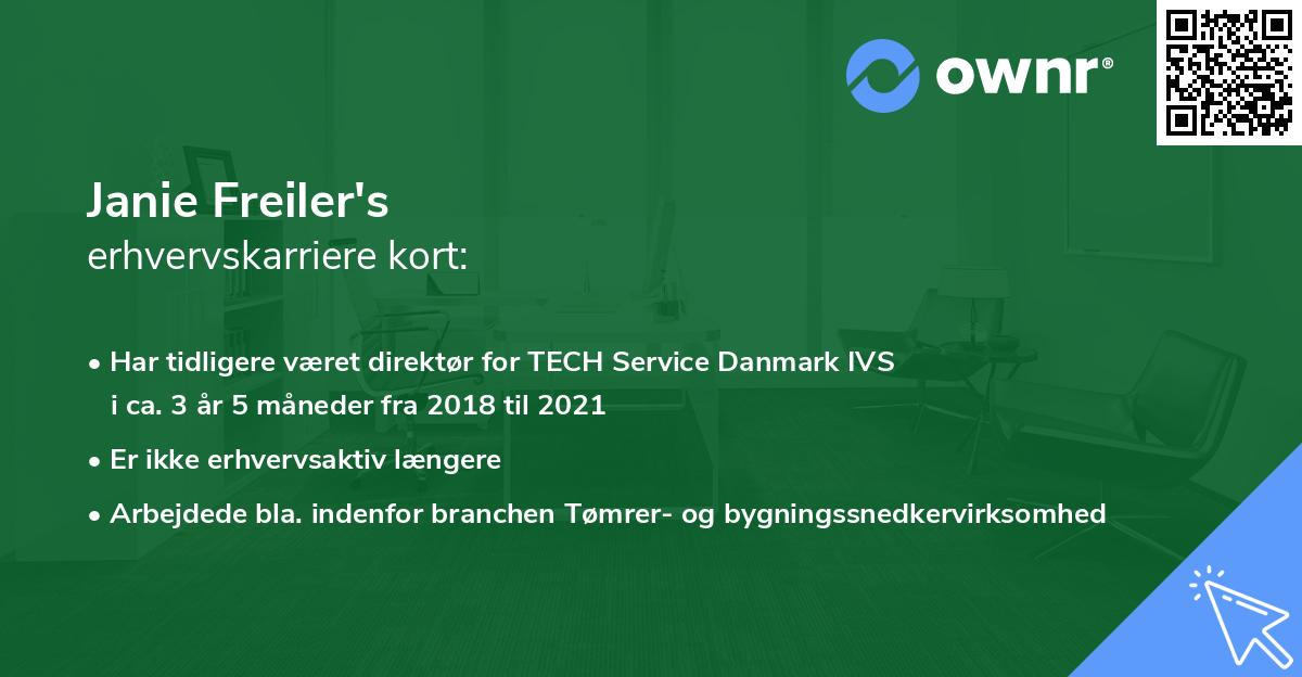 Janie Freiler's erhvervskarriere kort