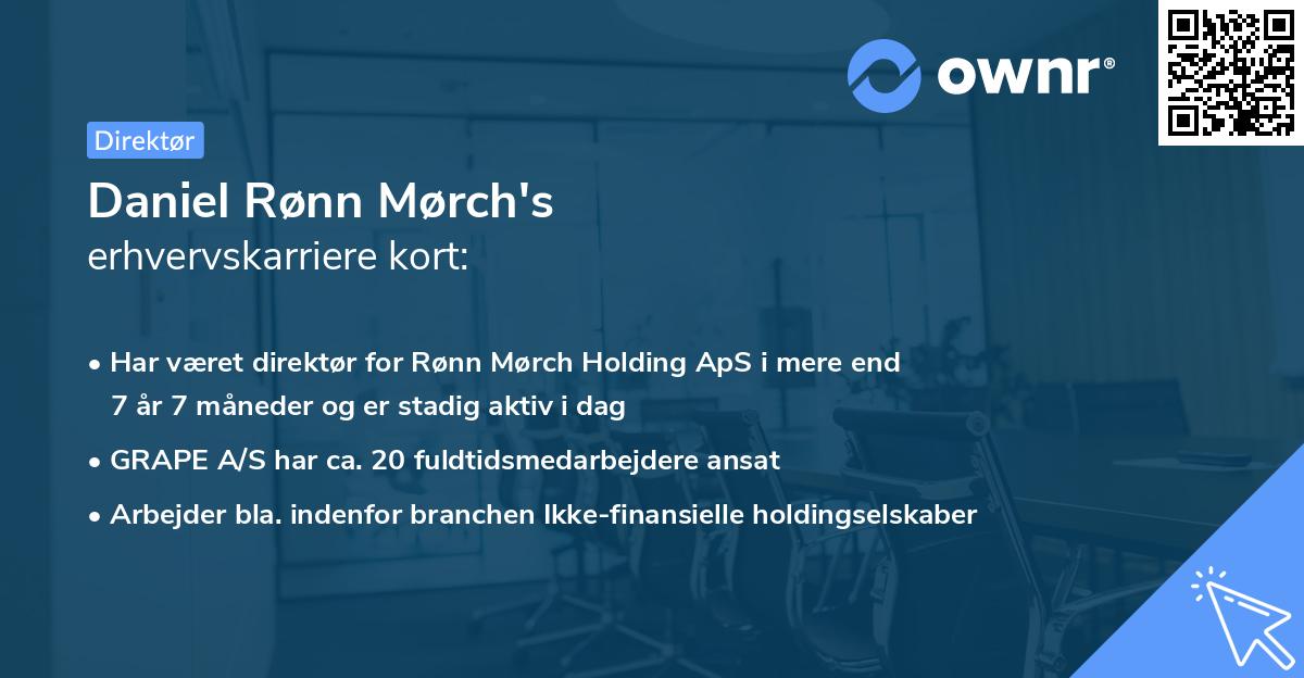 Daniel Rønn Mørch's erhvervskarriere kort