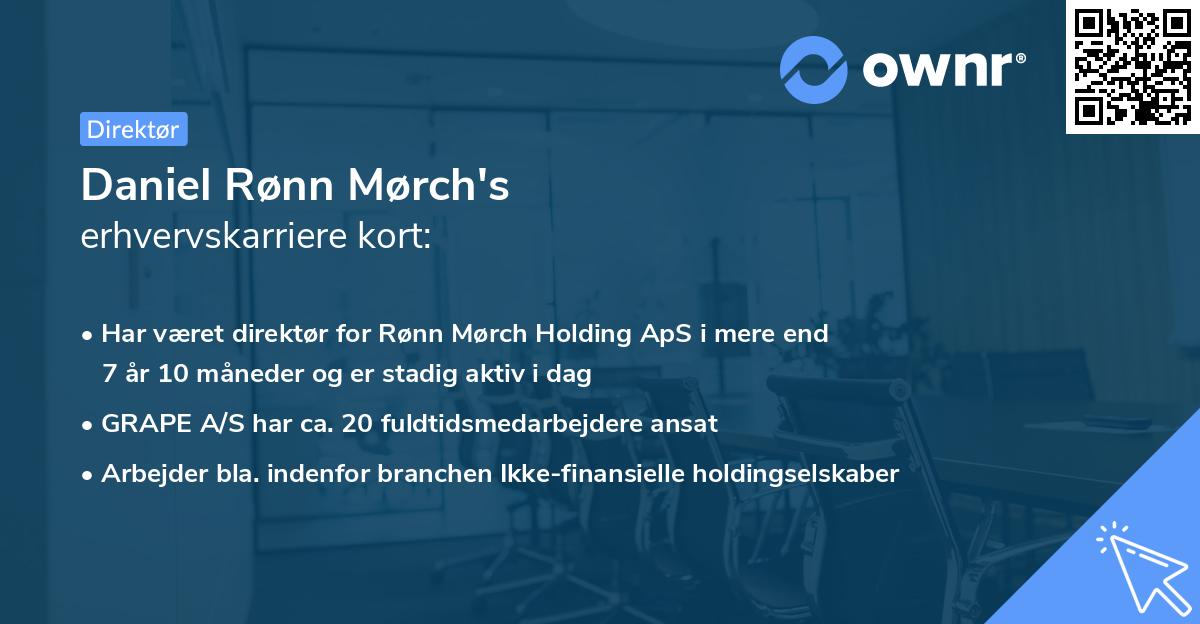 Daniel Rønn Mørch's erhvervskarriere kort