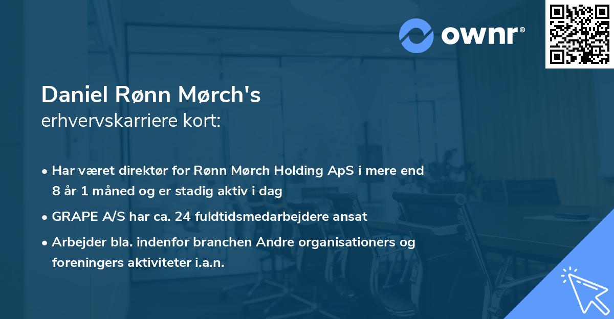Daniel Rønn Mørch's erhvervskarriere kort