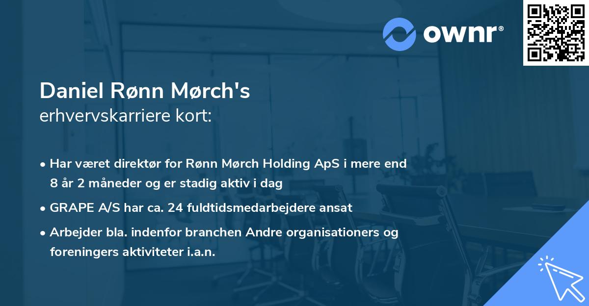 Daniel Rønn Mørch's erhvervskarriere kort