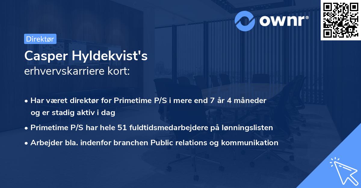 Casper Hyldekvist's erhvervskarriere kort