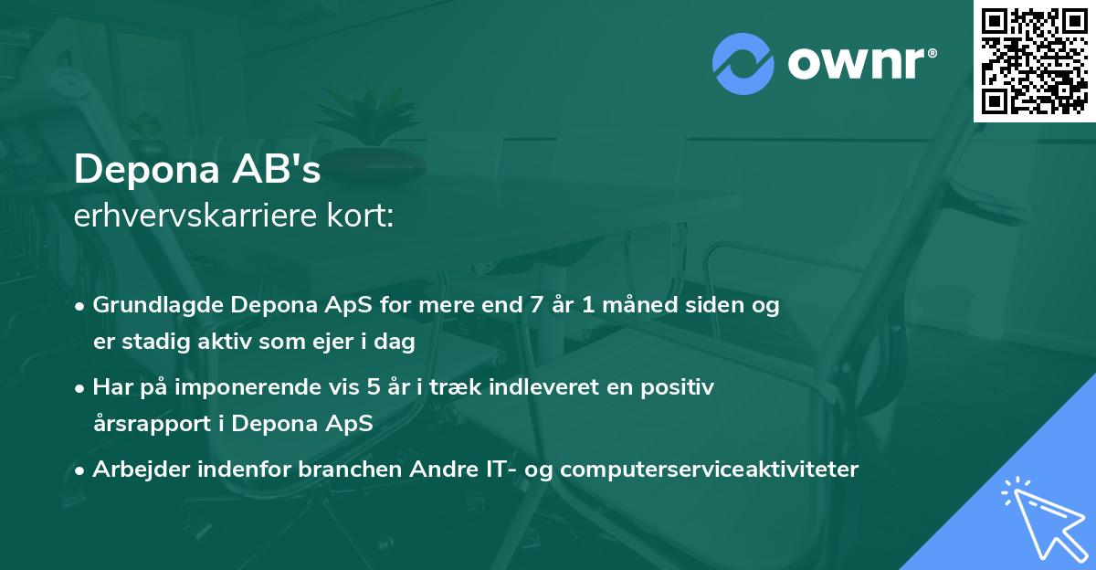 Depona AB's erhvervskarriere kort