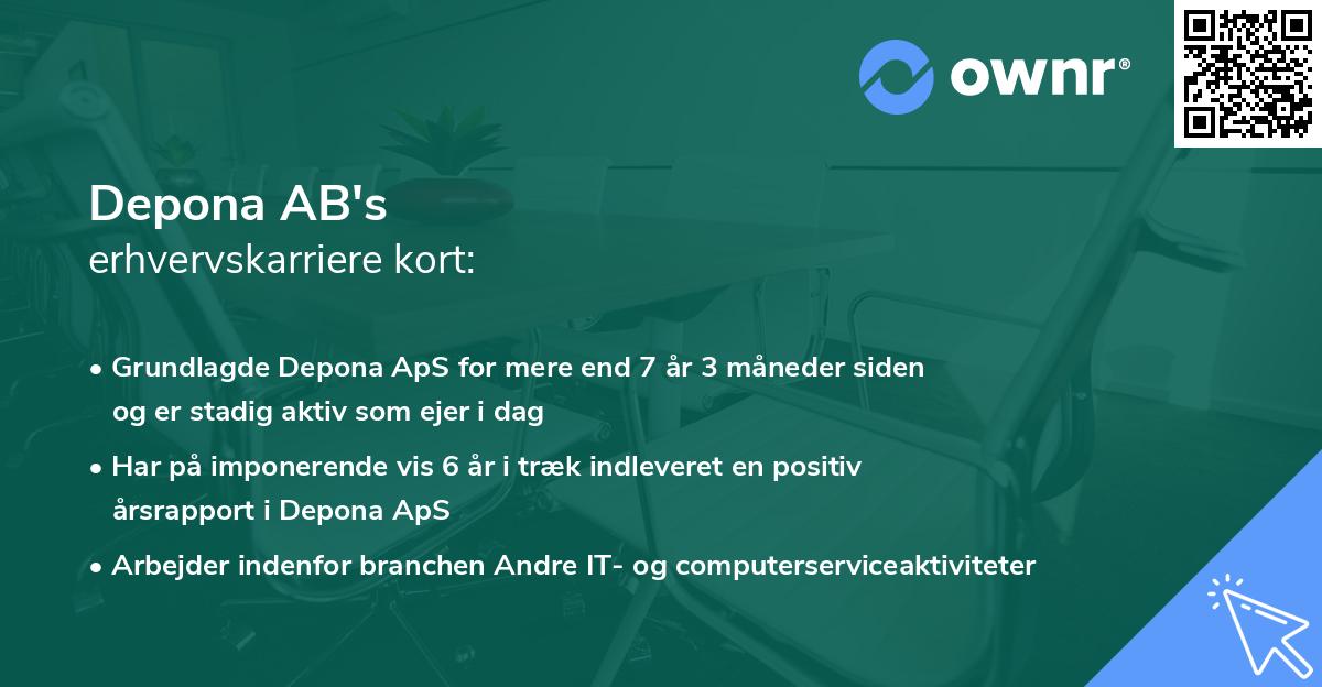 Depona AB's erhvervskarriere kort
