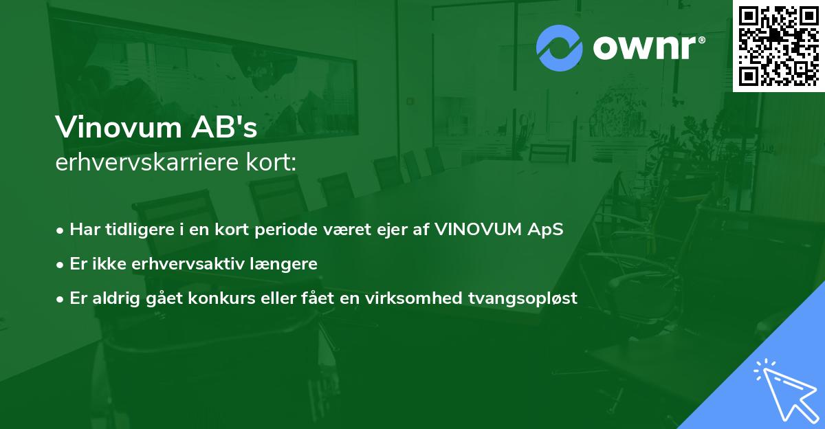 Vinovum AB's erhvervskarriere kort