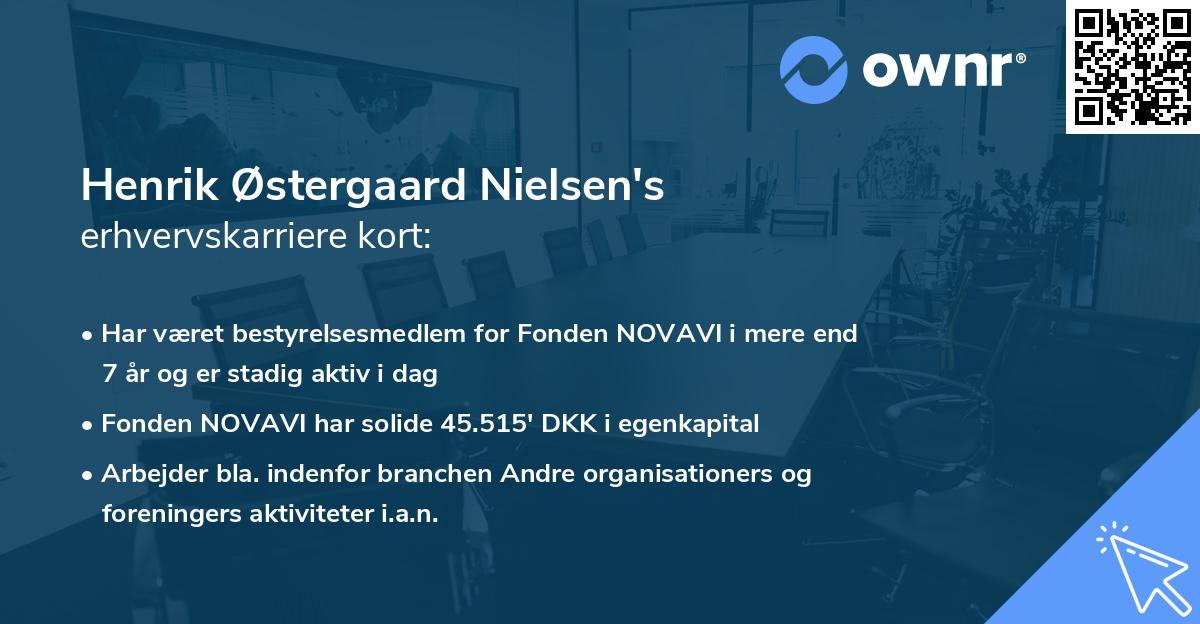 Henrik Østergaard Nielsen's erhvervskarriere kort
