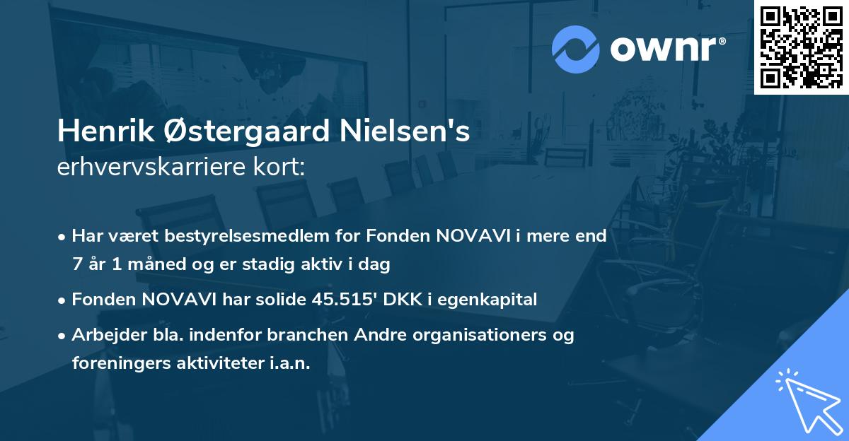 Henrik Østergaard Nielsen's erhvervskarriere kort