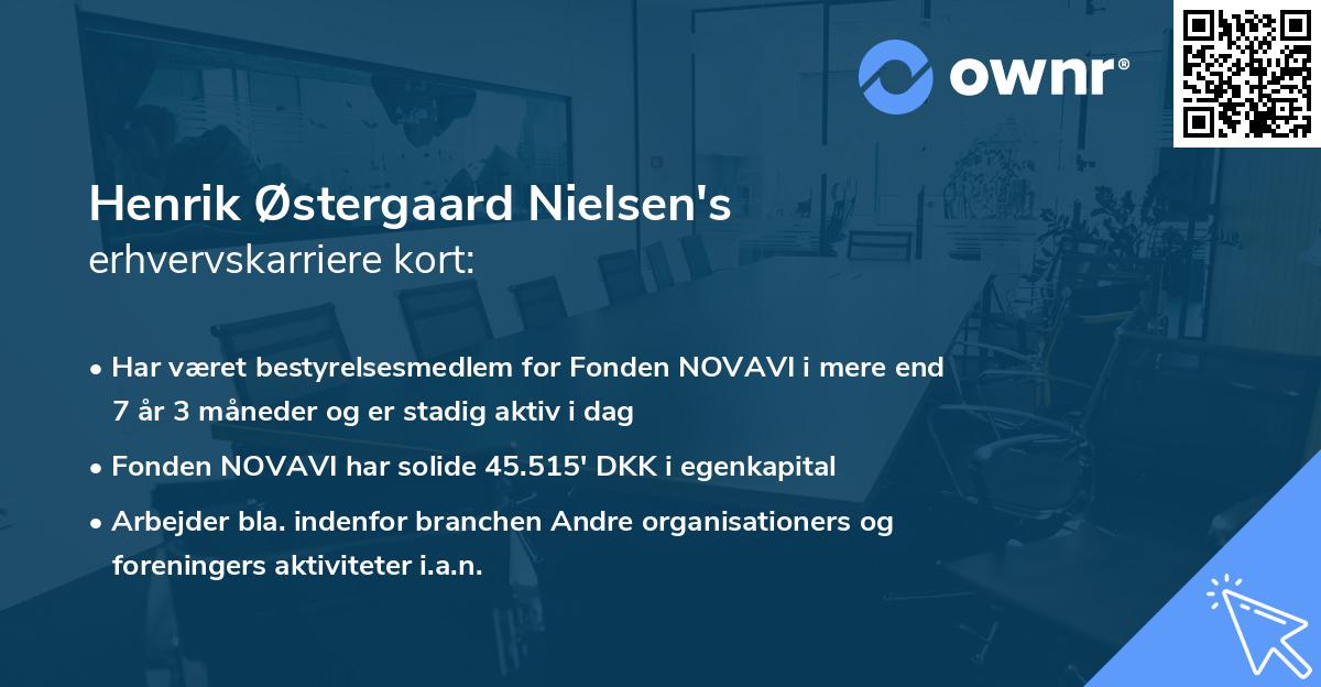 Henrik Østergaard Nielsen's erhvervskarriere kort