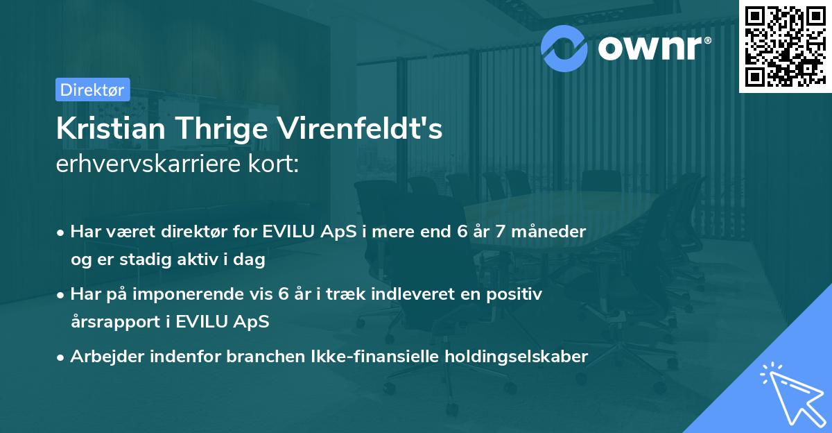 Kristian Thrige Virenfeldt's erhvervskarriere kort