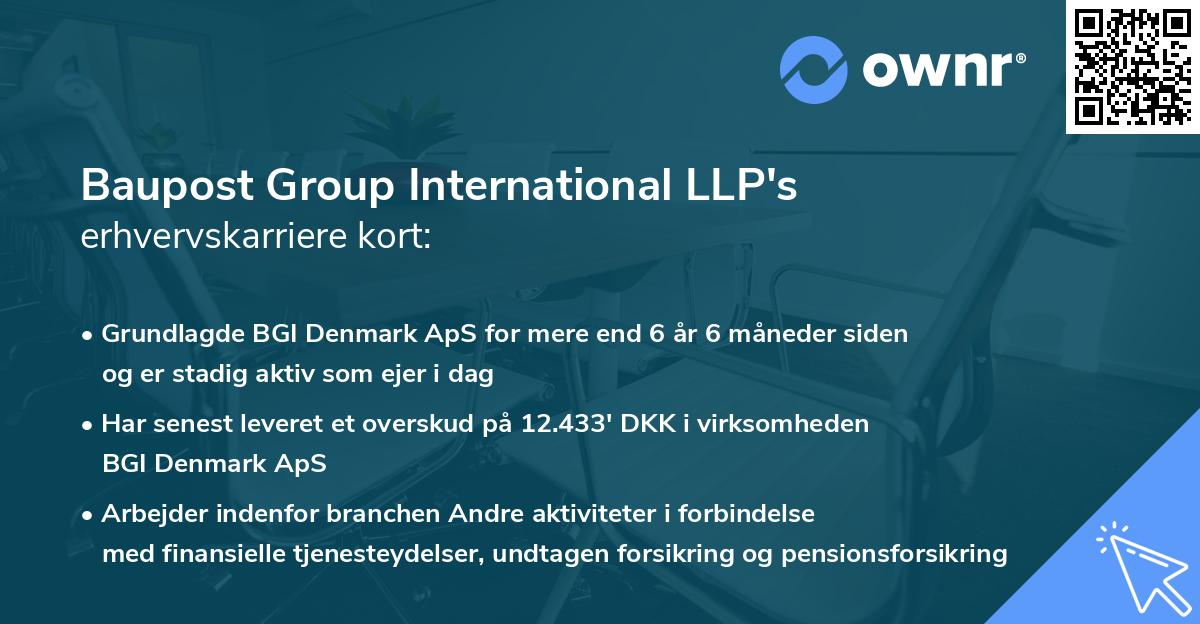 Baupost Group International LLP's erhvervskarriere kort