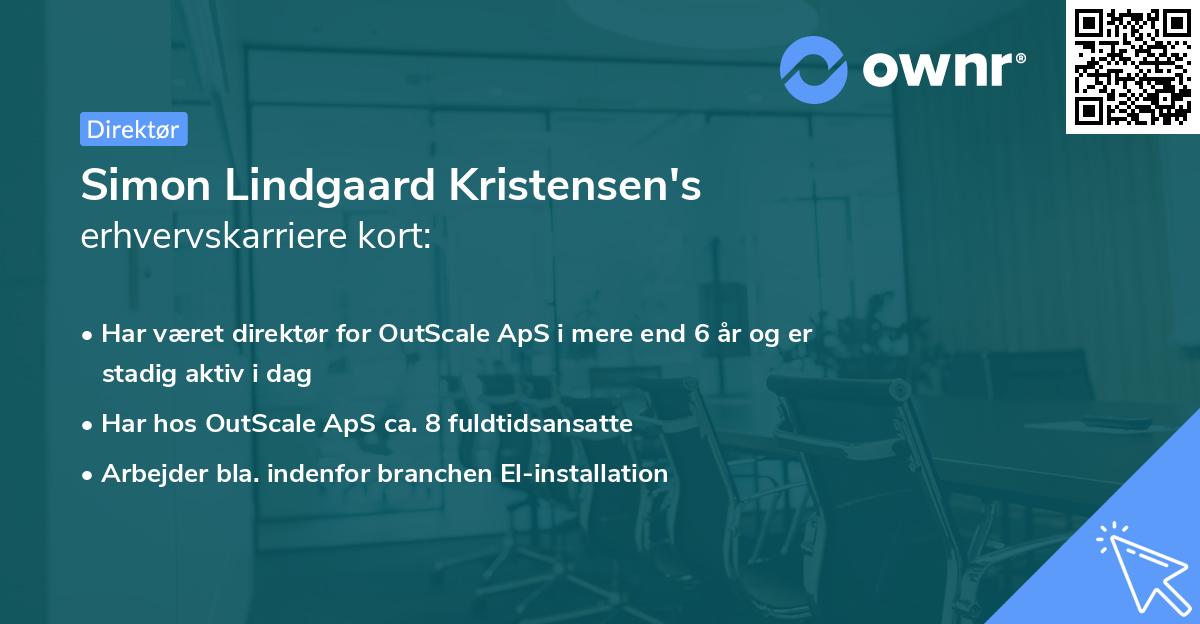 Simon Lindgaard Kristensen's erhvervskarriere kort