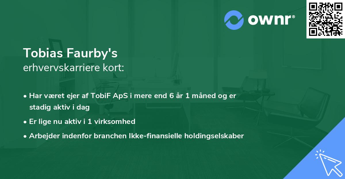 Tobias Faurby's erhvervskarriere kort