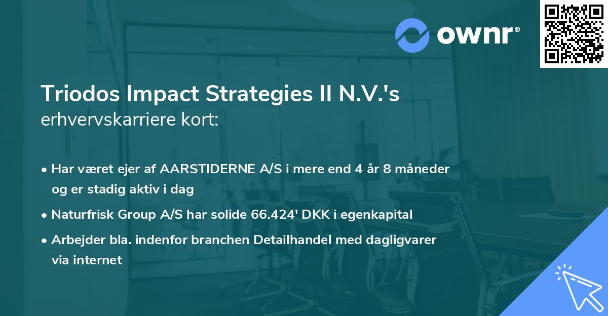 Triodos Impact Strategies II N.V.'s erhvervskarriere kort