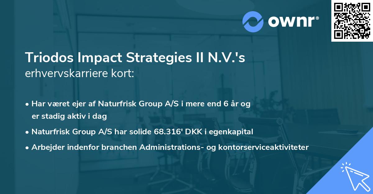 Triodos Impact Strategies II N.V.'s erhvervskarriere kort