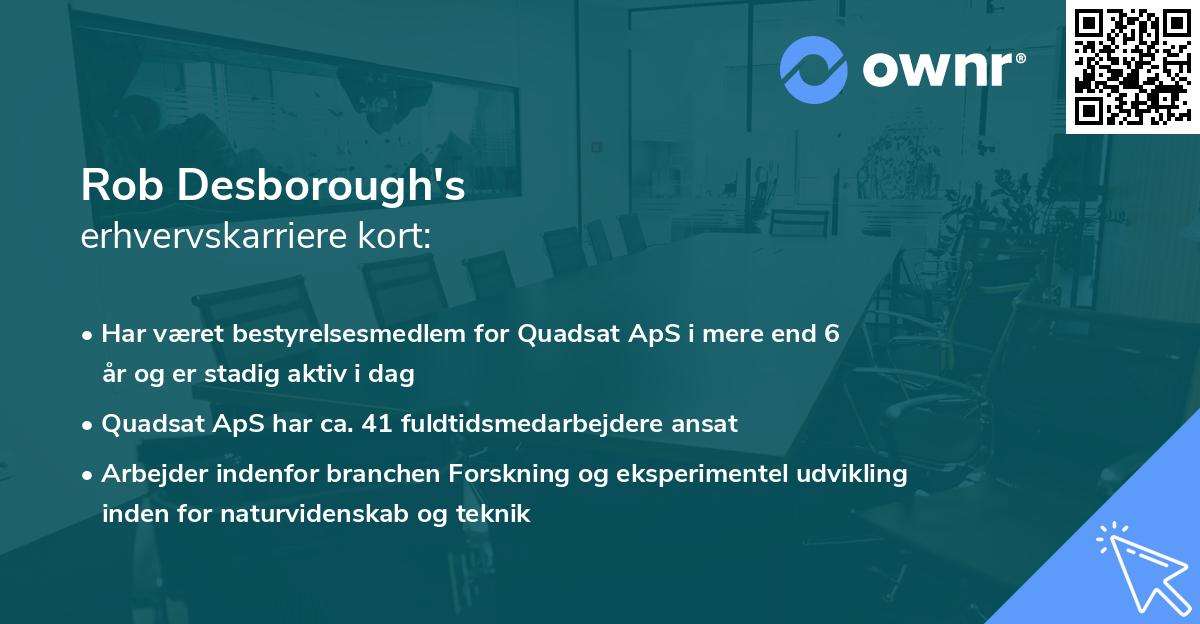 Rob Desborough's erhvervskarriere kort