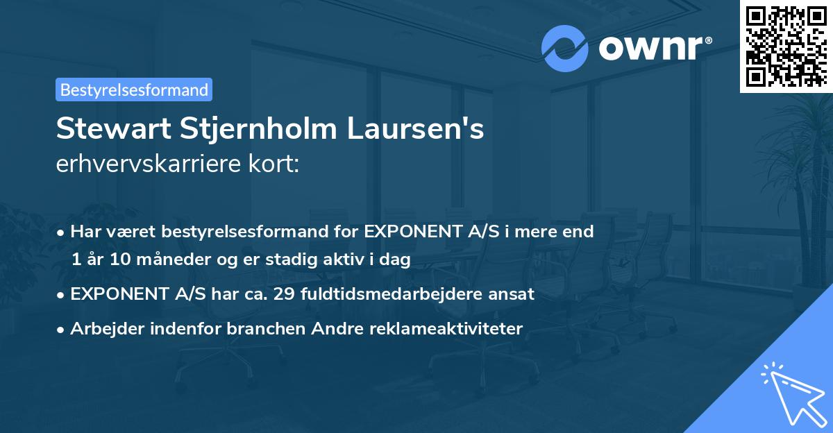 Stewart Stjernholm Laursen's erhvervskarriere kort