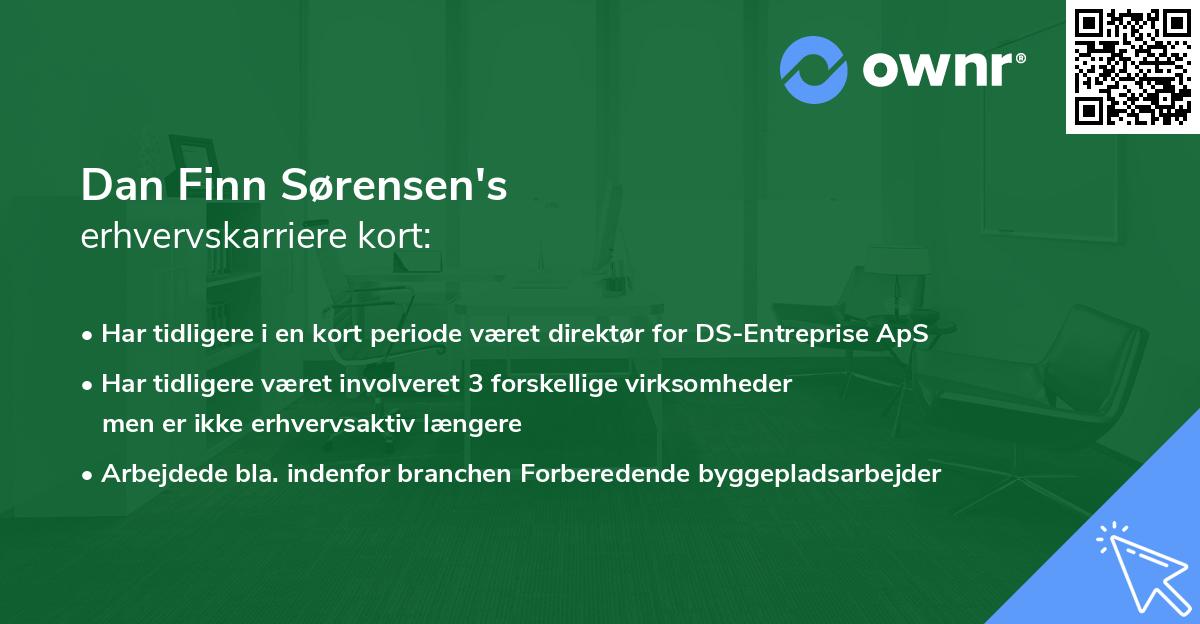 Dan Finn Sørensen's erhvervskarriere kort