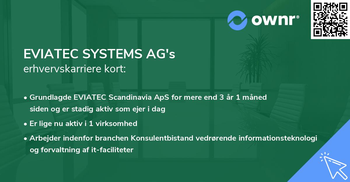 EVIATEC SYSTEMS AG's erhvervskarriere kort