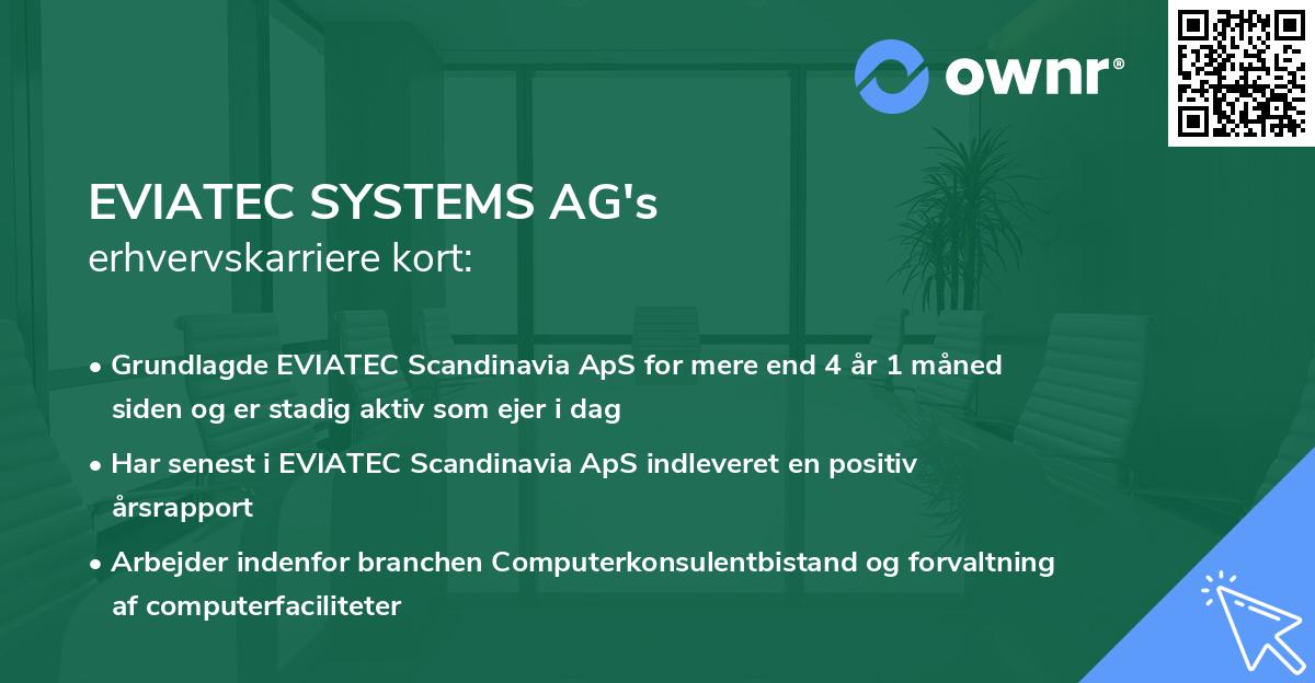 EVIATEC SYSTEMS AG's erhvervskarriere kort