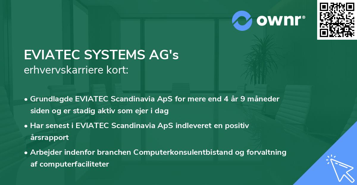 EVIATEC SYSTEMS AG's erhvervskarriere kort