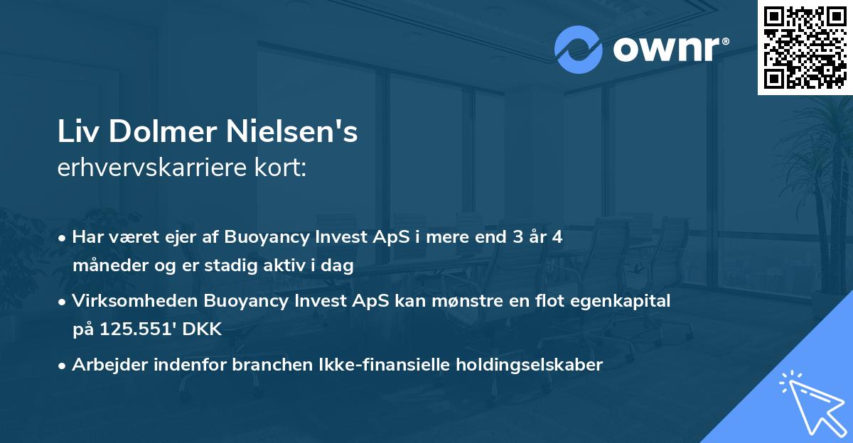 Liv Dolmer Nielsen's erhvervskarriere kort