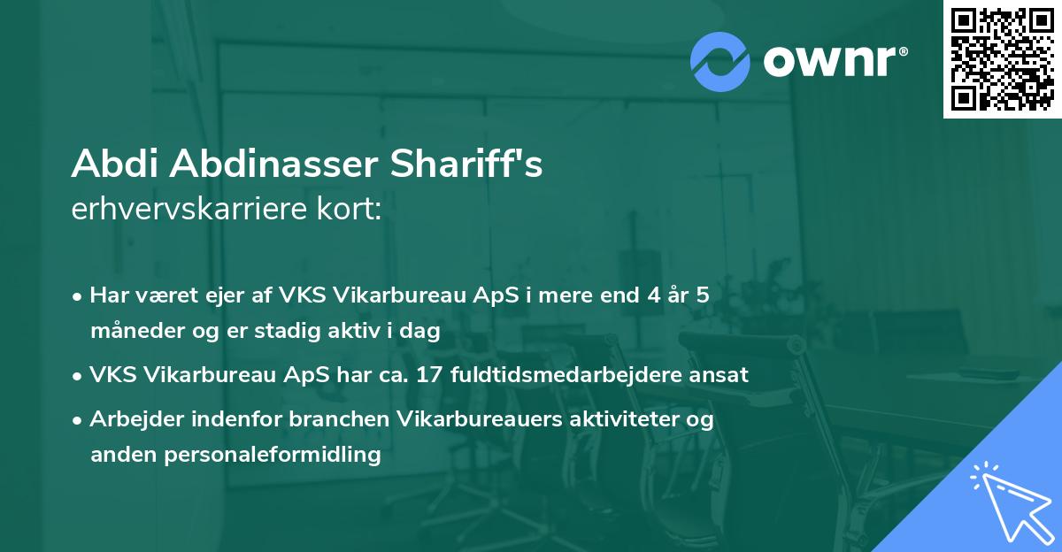 Abdi Abdinasser Shariff's erhvervskarriere kort