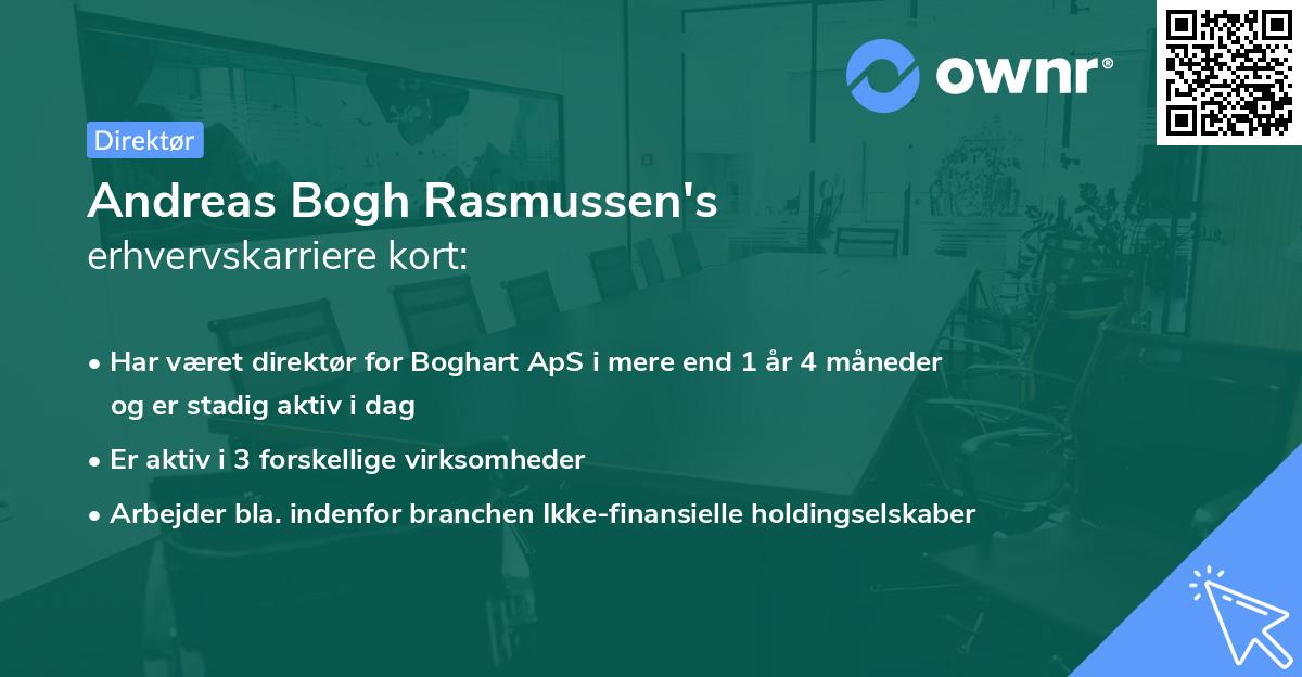 Andreas Bogh Rasmussen's erhvervskarriere kort