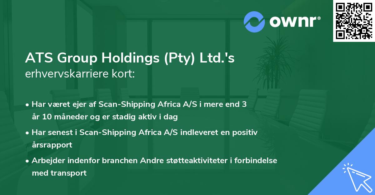 ATS Group Holdings (Pty) Ltd.'s erhvervskarriere kort