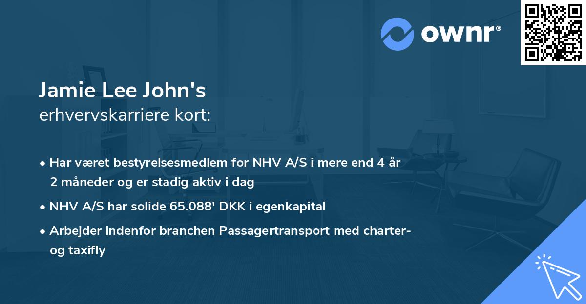 Jamie Lee John's erhvervskarriere kort