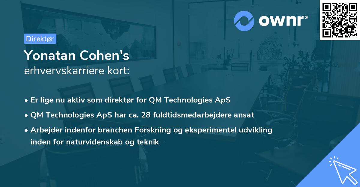 Yonatan Cohen's erhvervskarriere kort
