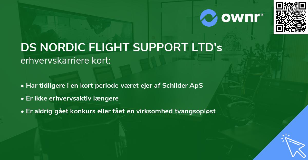 DS NORDIC FLIGHT SUPPORT LTD's erhvervskarriere kort