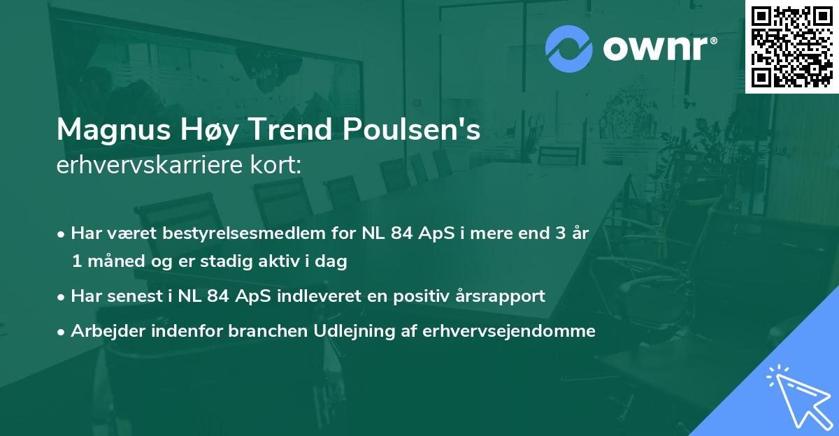 Magnus Høy Trend Poulsen's erhvervskarriere kort