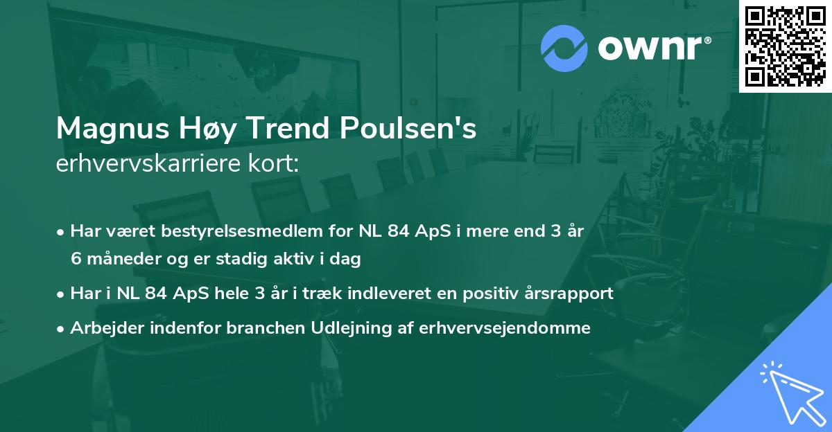 Magnus Høy Trend Poulsen's erhvervskarriere kort