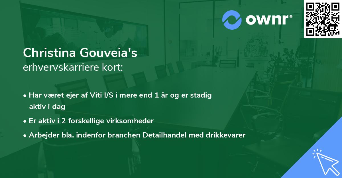 Christina Gouveia's erhvervskarriere kort