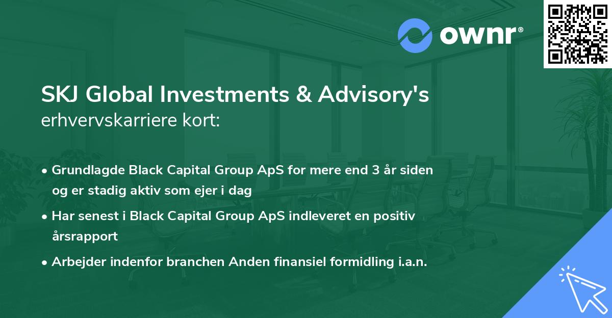 SKJ Global Investments & Advisory's erhvervskarriere kort