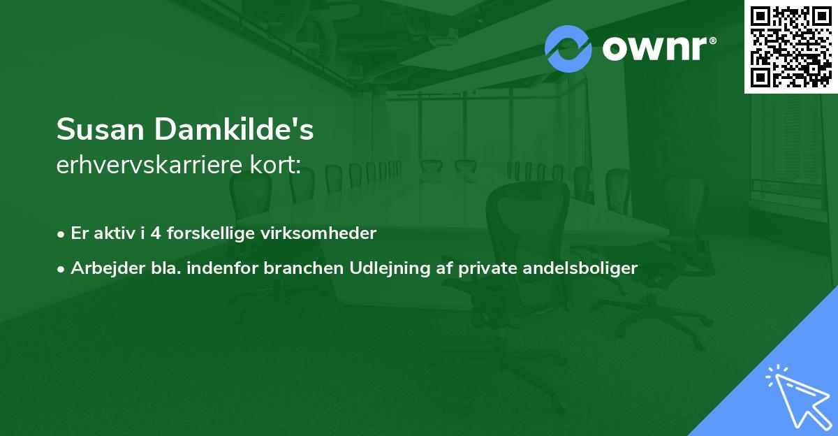 Susan Damkilde's erhvervskarriere kort