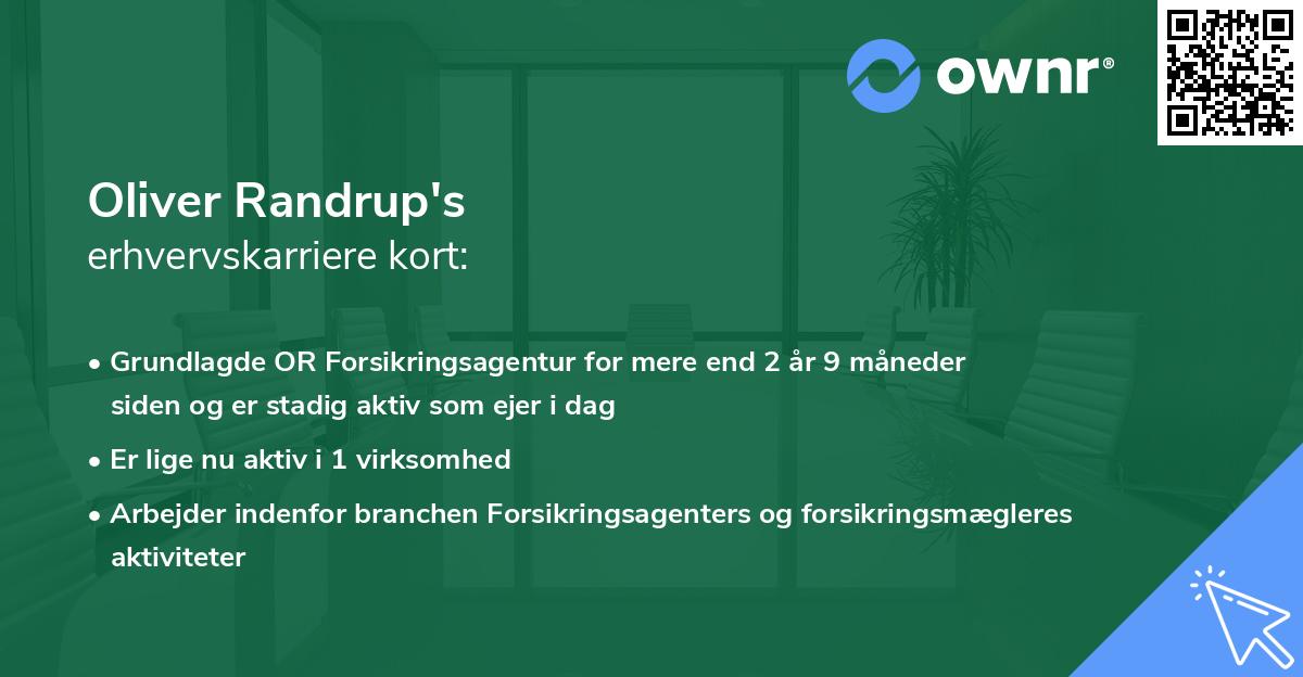 Oliver Randrup's erhvervskarriere kort