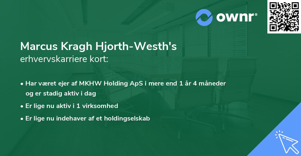 Marcus Kragh Hjorth-Westh's erhvervskarriere kort