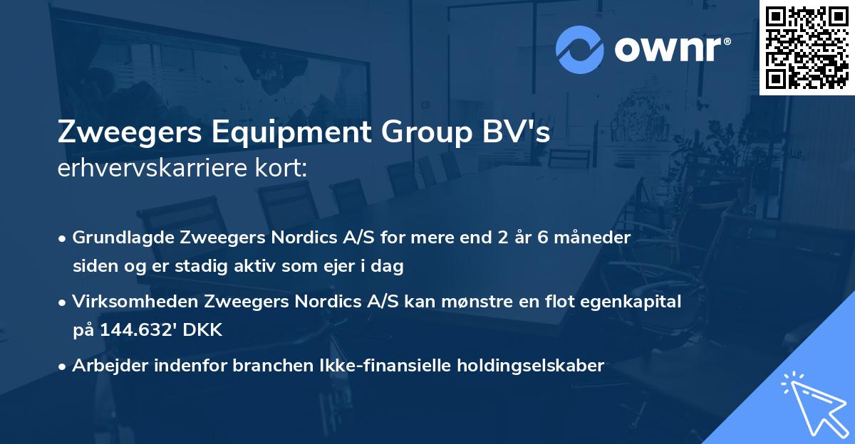 Zweegers Equipment Group BV's erhvervskarriere kort