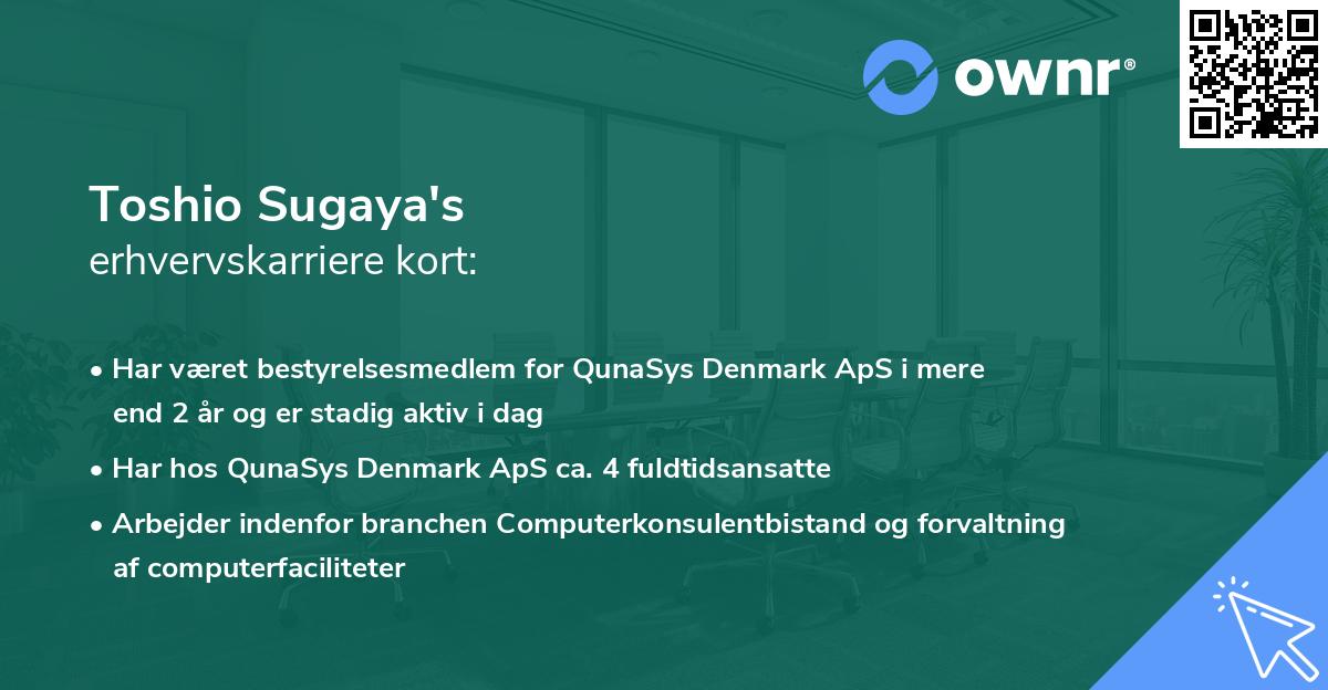 Toshio Sugaya's erhvervskarriere kort