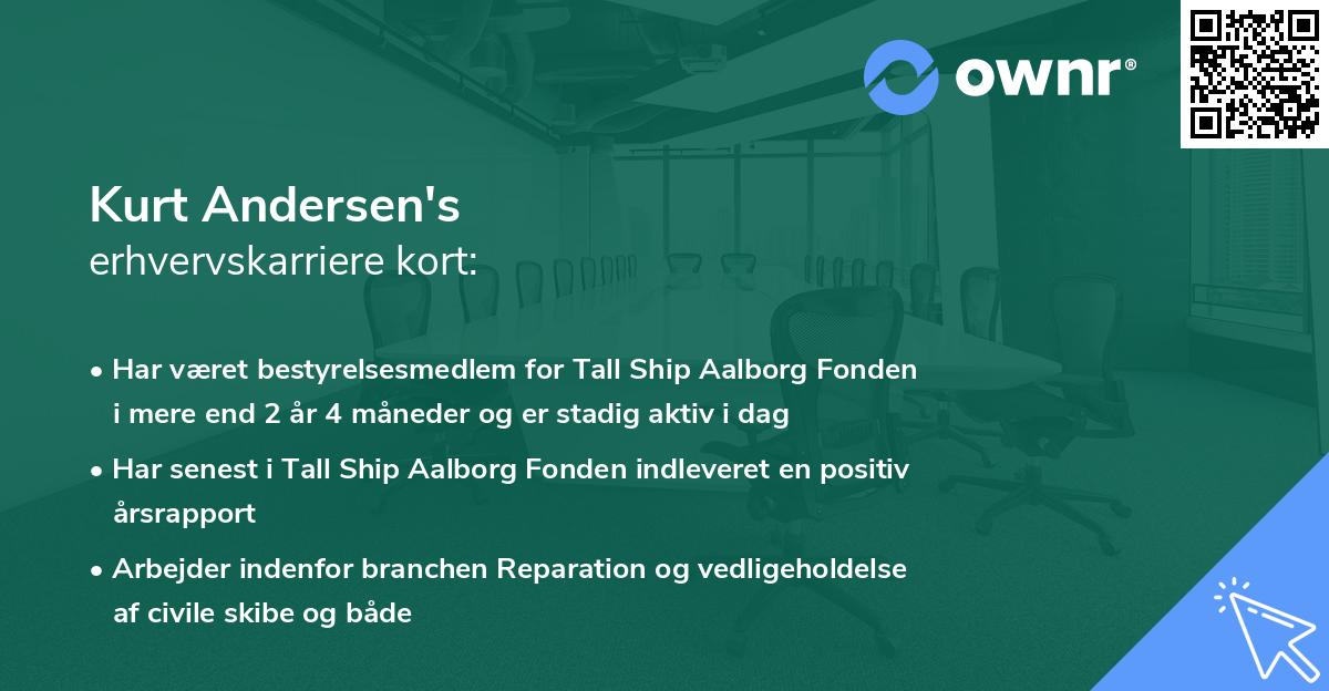 Kurt Andersen's erhvervskarriere kort