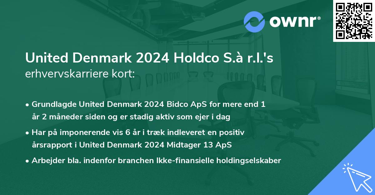 United Denmark 2024 Holdco S.à r.l.'s erhvervskarriere kort