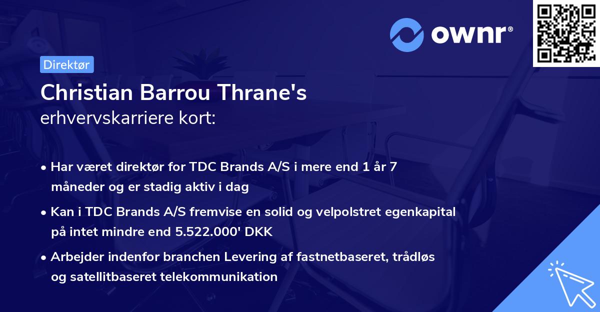 Christian Barrou Thrane's erhvervskarriere kort
